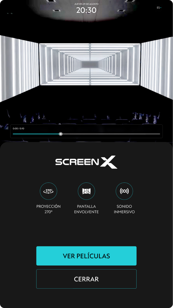 UI design for a cinema digital kiosk