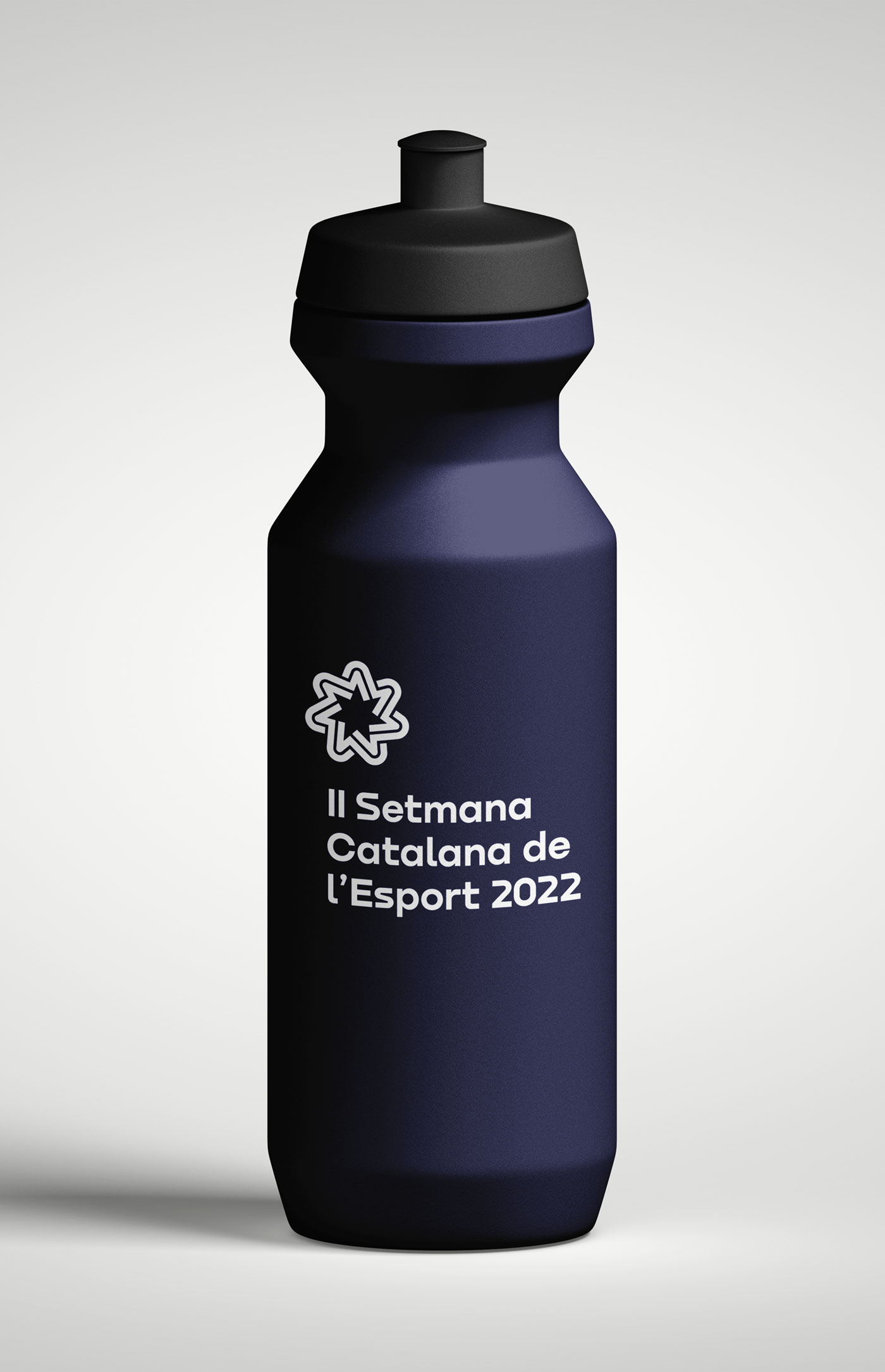 II Setmana de l'Esport Català branded water bottle mockup