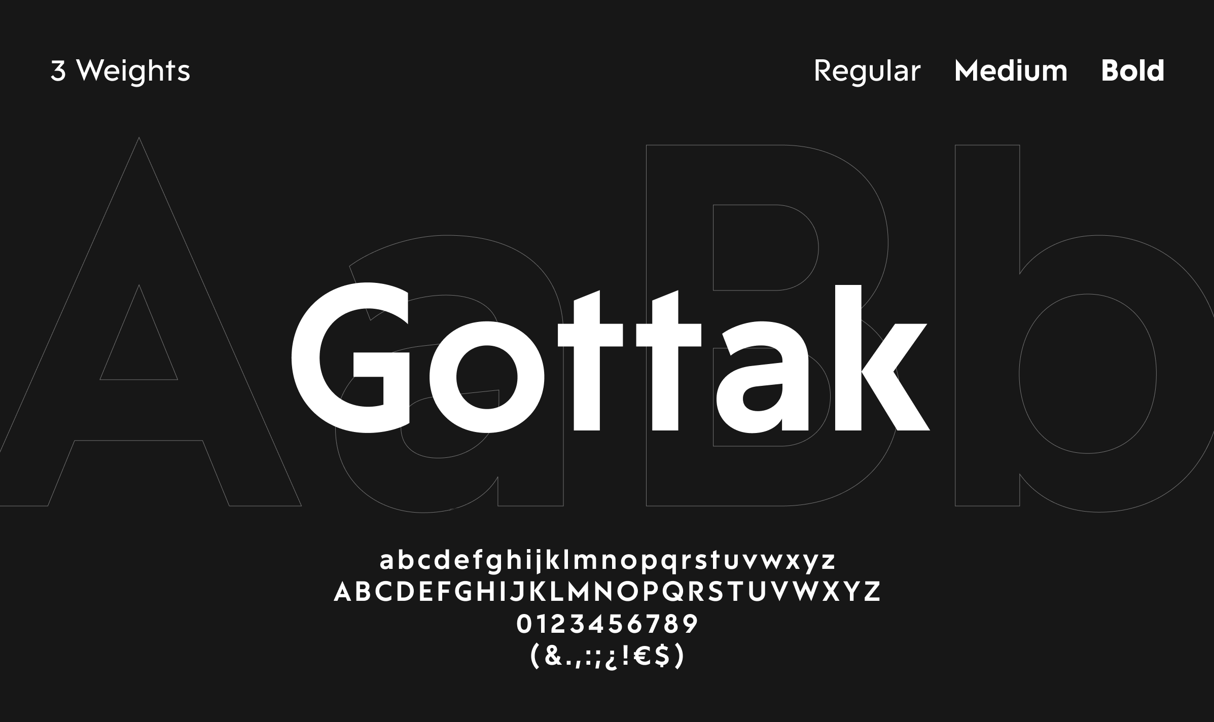 Typography specimen of the geometric sans-serif family chosen for the visual identity.